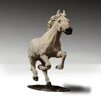 تحفة ديكور كبيرة في الهواء الطلق الحصان تماثيل الحيوانات النحت نابض بالحياة كبيرة الحصان التماثيل