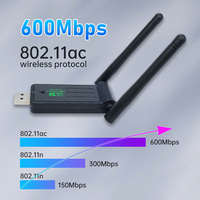 Chip de tarjeta de red WiFi: MTK7623 Adaptador WiFi5 Adaptador WiFi de 600Mbps USB 3,0 Dongle WiFi de doble banda