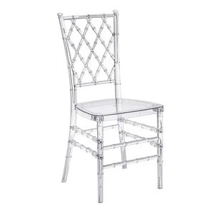 Chaise Chiavari Napoleon pour mariages et événements, chaise de banquet Tiffany en acrylique transparent, fabriquée en plastique - Product Image 1