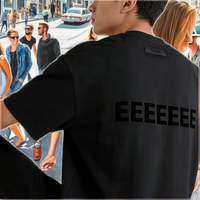 Ensembles décontractés d'été à manches courtes en coton tricoté imprimé de haute qualité, coupe oversize, pour hommes et femmes, vente en gros