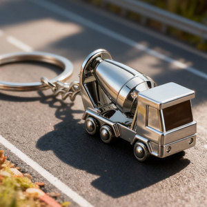 Llavero 3D Personalizado de Camión Mezclador de Concreto, Soporte para Llavero de Máquinas de Transporte, Regalos, Llavero Metálico de Camión Mezclador - Product Image 6