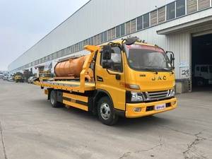 Camion de <span class=keywords><strong>remorquage</strong></span> à plateau plat JAC V6, 4,5 tonnes, plateforme hydraulique, treuil, récupération routière, <span class=keywords><strong>véhicule</strong></span> de transport de mini-excavatrice - Product Image 3