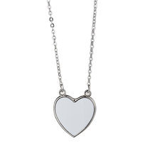 Collier personnalisable en métal en forme de cœur vierge pour sublimation – Cadeau idéal
