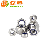 Écrou hexagonal autobloquant en acier inoxydable 304 DIN985, écrou Nyloc anti-desserrage, fixation anti-déchirure