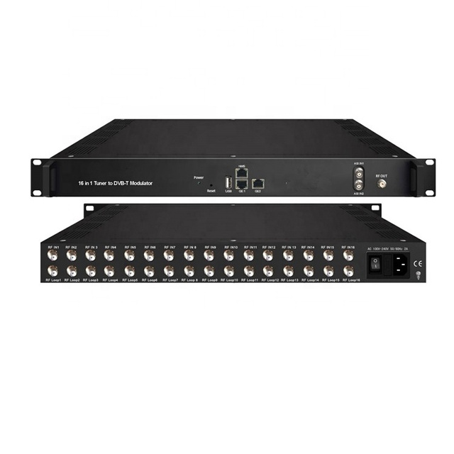 Satellite Streaming IPTV Headend 16 DVB-S2 Tuner to IPTV Gateway