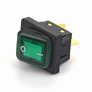 Interrupteur à bascule électrique étanche IP65 à 4 broches avec bouton vert 16A et voyant lumineux, interrupteurs à bascule électriques avec LED - Product Image 3