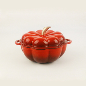 Olla Holandesa de Hierro Fundido con Forma de Calabaza, Olla Holandesa con Tapa, Olla Esmaltada con Forma de Calabaza, Olla para Cocinar, Olla para Sopa, Sirve para 2-3 Personas - Product Image 5