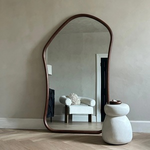 <span class=keywords><strong>Espejo</strong></span> de Pie de Madera Ecológico de Estilo Francés Moderno, Irregular, de Longitud Completa, Montado en la Pared, 5 mm de Grosor, para Aniversario - Product Image 3