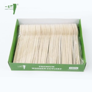 Trung Quốc nhà máy dùng một lần tre dao kéo bằng gỗ OEM thìa gỗ đặt tre Flatware sets cho nhà hàng cắm trại bên - Product Image 4