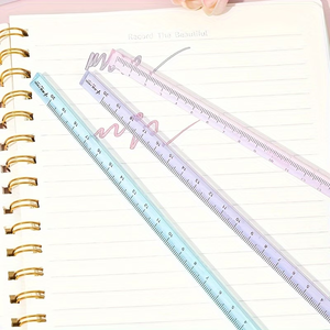 Regla Transparente de <span class=keywords><strong>20</strong></span> cm con Gradiente de Color, Regla Recta, Herramientas de Medición para Estudiantes, Escuela, Hogar y Oficina, con Centímetros - Product Image 1