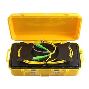 OTDR launch cable box SC/ FC/ LC UPC/ APC SM 9/125 500M 1KM 2KM launch cable fiber ring for extension line