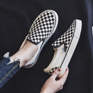 Sneakers da donna Slip-On tacco basso ZG Check scarpe da passeggio Fitness - Product Image 1