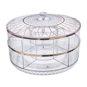 Plateau tournant innovant à 2 niveaux Lazy Susan pour un rangement efficace dans la cuisine - Product Image 6