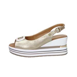 Sandales compensées Donna Serena pour femme, platine, talon de 7 cm, taille 38 - Product Image 1