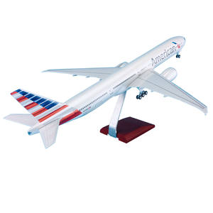 1/158 Schaal 47Cm Amerikaanse Luchtvaartmaatschappij Boeing B777 Diecast Hars Vliegtuigmodel Met Landingsgestellen - Product Image 1