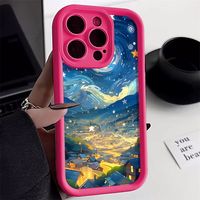 Coques de téléphone antichoc à motif peinture à l'huile Scène nocturne pour iPhone 17 Air 16 15 Plus Pro Max 14 13 12 11 X – Housse de protection arrière