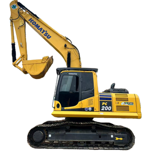 Excavatrice sur chenilles d'occasion KOMATSU PC200 du Japon, 20 tonnes, matériel de construction d'occasion, excavatrice de taille moyenne KOMATSU PC200 - Product Image 1