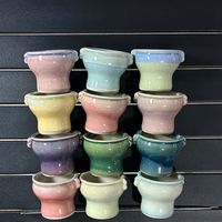 Pot Keramik Berlapis Glasir untuk Sukulen, Gaya Taman, Pot Bunga Rumah, Set Pot Lucu, Lubang Drainase, Ramah Lingkungan, Tahan Lama
