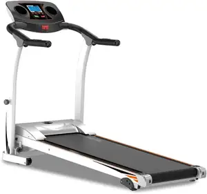 Treadmill lipat portabel elektrik, Treadmill joging kebisingan rendah latihan jalan dengan layar LCD mudah lipat