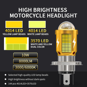 <span class=keywords><strong>H4</strong></span> <span class=keywords><strong>H6</strong></span> 오토바이 헤드라이트 하이 로우 빔 BA20D 4014 3570SMD 전구 Canbus 오류 자동 안개등 모토 오토바이 화이트 앰버 12V - Product Image 3