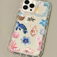 Coque de Téléphone Animaux Marins Bleus pour iPhone 17 16 15 14 Pro 13 12 11 Max Plus 7 8 Plus XR X XS SE 2020, Housse Souple Anti-choc