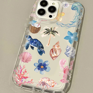 Custodia per telefono con animali blu oceano per iPhone 17 16 15 14 Pro 13 12 11 Max Plus 7 8 Plus XR X XS <span class=keywords><strong>SE</strong></span> <span class=keywords><strong>2020</strong></span> <span class=keywords><strong>Cover</strong></span> morbida antiurto - Product Image 4