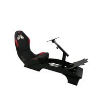 Cabina de Simulación de Carreras F1 Profesional con Asiento, Diseño Plegable Ajustable con Movimiento Completo para Simulador de Juegos de PC y PS5