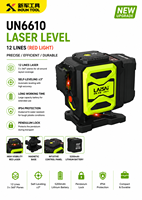 Niveau laser croisé vert 16 lignes de qualité industrielle, auto-nivelant 360°, luminosité réglable, télécommande, fonctionnalités pour accrocher des tableaux