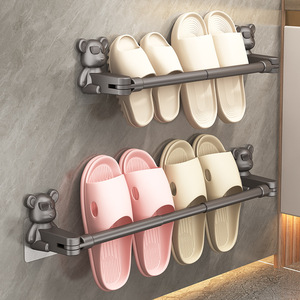 Étagère de salle de bain à ventouse rectangulaire, 1 niveau, support mural durable pour serviettes et chaussures - Product Image 4