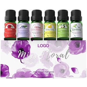 Tinh dầu hoa thiết lập của 6 Premium tinh dầu-hoa nhài & <span class=keywords><strong>Ylang</strong></span> <span class=keywords><strong>Ylang</strong></span> & Rose & hoa oải hương & Cherry Blossom & Gardenia dầu hương liệu - Product Image 1