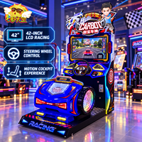 Simulateur de moto d'arcade pour centre de divertissement familial et salle d'arcade intérieure avec simulation de conduite pour enfants et cabinet en métal et plastique
