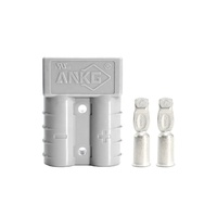 Connecteur d'alimentation 50A 600V 2 pôles, connecteur de batterie gris, prise à déconnexion rapide à courant élevé pour réparation de câble CC