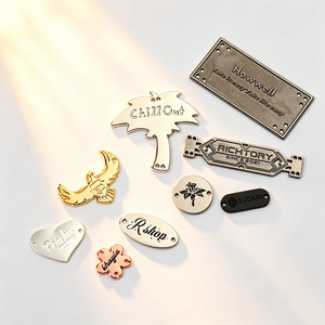 Polished Custom Metal <b>Name</b> Plates Custom Own Logo Sewable Brand <b>Labels</b> Private Metal Tags for Clothing and Handbags - Product Image 2