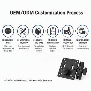 Adaptateur de montage pour bateau de qualité marine, 1,5 pouce, taille C, avec plaque diamantée à 2 trous pour GPS, sondeur de poissons, bateau, camion - Product Image 5