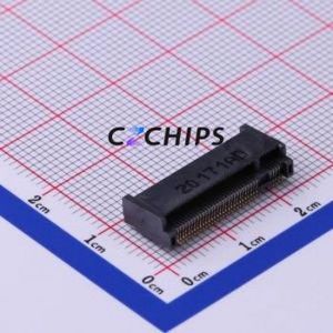 91302-42-067RDM Hard Drive Connector (SAS/SATA/M.2) SMD,P=0.5mm Connector M.2-M Key Female 67P Horizontal Mount - Product Image 1