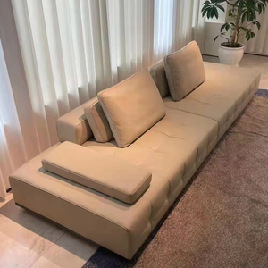 Muebles Foshan, sofá Seccional de lujo moderno, calidad de diseñador, sofá Modular para sala de estar, sofá cómodo de tela de cuero en forma de <span class=keywords><strong>U</strong></span> - Product Image 6