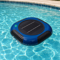 Ioniseur solaire pour piscine, système d'entretien de l'eau flottant carré pour piscines hors sol et enterrées jusqu'à 150 m³