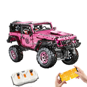 1:8 Rose <span class=keywords><strong>Robin</strong></span> Heavy Modifié Building Block Véhicule de voiture tout-terrain Compatible avec Technic RC Bricks Toys - Product Image 2