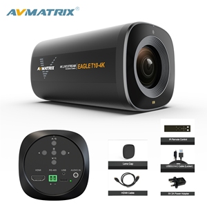 Caméra de diffusion en direct AVMATRIX Eagle T10-4K, <span class=keywords><strong>zoom</strong></span> optique 10x, webcam UVC 4K, mise au point automatique TOF pour <span class=keywords><strong>conférence</strong></span> USB, garantie 1 an - Product Image 1