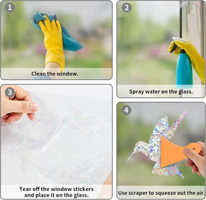 Tùy chỉnh cửa sổ đề can bướm lông lá chim đình công cửa sổ <span class=keywords><strong>clings</strong></span> ngăn chặn chim từ đánh Windows suncatcher dán - Product Image 5