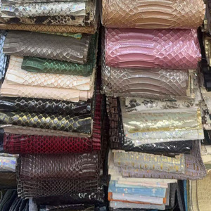 अद्वितीय अनाज के साथ वास्तविक चमकता हुआ प्राकृतिक अजगर विदेशी चमड़े की खाल - Product Image 3