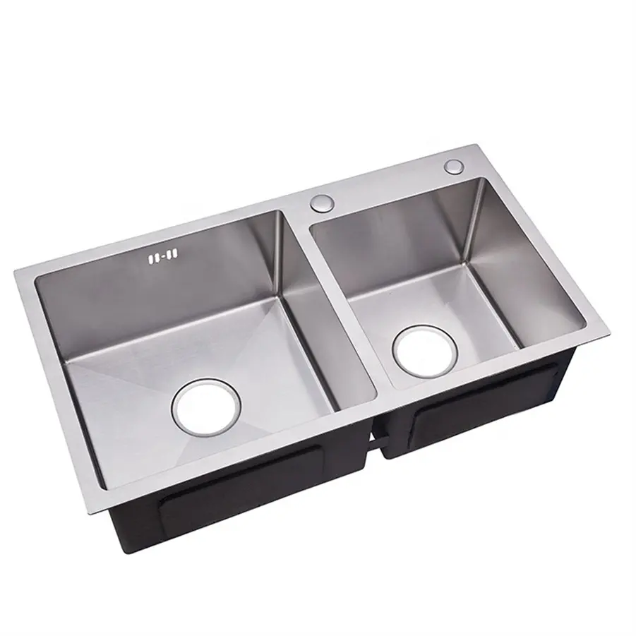 Dual Mount Stainless Steel Handmade Kitchen Sink Black Gold Rose Bathroom Sink