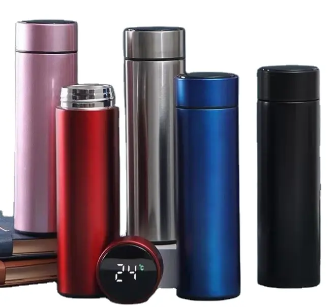 Vente chaude 304 tasse en acier inoxydable avec affichage intelligent de la température LED fiole à vide et thermos logo personnalisable pour les entreprises