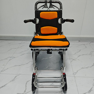 Fauteuil roulant manuel pliable et léger pour personnes âgées et handicapées, avec frein en U et design adapté aux voyages aériens - Product Image 2