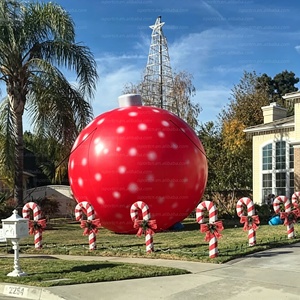 Boule de Noël géante gonflable personnalisée, attrayante, avec éclairage LED, pour décoration de jardin/fête - Product Image 3