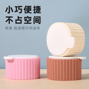 Wavy Textured Silicone Dispenser <b>Box</b> 20ml Reusable For Lotion Cosmetic <b>Storage</b> Travel Size - Product Image 5