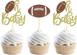 Adornos para Cupcakes con Forma de Balón de Fútbol, Decoración para Baby Shower con Temática de Fútbol para Niños, Adornos para Cupcakes para Fiestas de Cumpleaños - Product Image 2