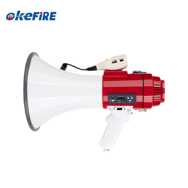 Okefire Portable 50W High Power Handheld Siren Alarm Megaphone Speaker with 500m Sound Coverage and USB/SD/AUX