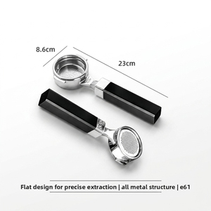 ชุดอุปกรณ์ชงกาแฟ Shadow Blade Series Meteor Flat Bottomless Portafilter สไตล์อิตาลี ผลิตจากสแตนเลส 304 และอะลูมิเนียมอัลลอยด์ รุ่น E61 ขนาด 58 มม. ใช้ได้กับเครื่องชงกาแฟทั่วไป - Product Image 2