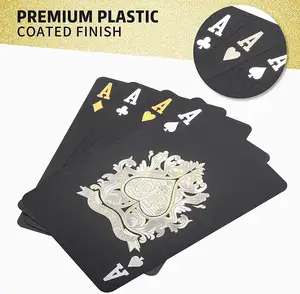 Kartu bermain pvc plastik tahan air kartu poker kustom kartu bermain